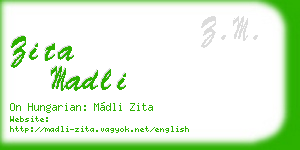 zita madli business card