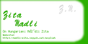 zita madli business card